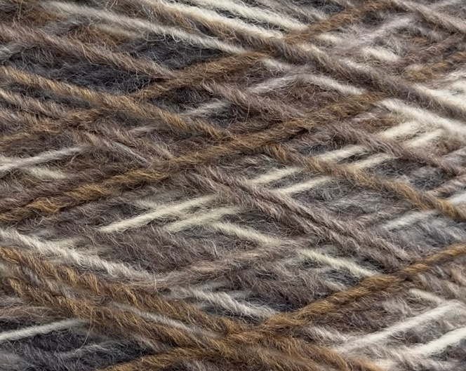 Di.Vè Art. Moira Nm 3.5 – Garn aus Schurwolle und Acryl col. Taupe–Rauchgrau–Naturbeige–Elfenbeinweiss, Farbverlauf